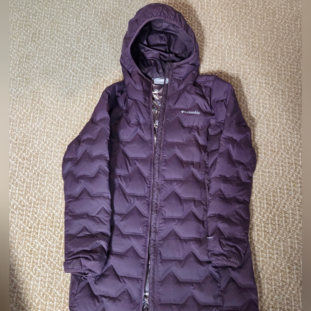 Columbia Purple Hooded Puffer Coat